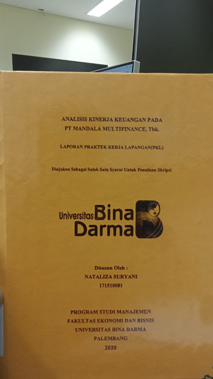 Cover ANALISIS KINERJA KEUANGAN PADA PT MANDALA MULTIFIANANCE Tbk / NATALIZA SURYANI