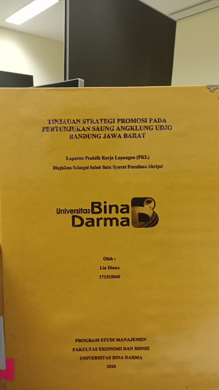 Cover TINJAUAN STRATEGI PROMOSI PADA PERTUNJUKAN SAUNG ANGKLUNG UDJO BANDUNG JAWA BARAT / LIA DIANA