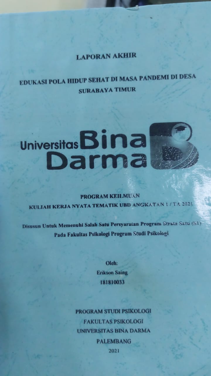 Cover EDUKASI POLA HIDUP SEHAT PADA MASA PANDEMI DI DESA SURABAYA TIMUR / ERIKSON SAING