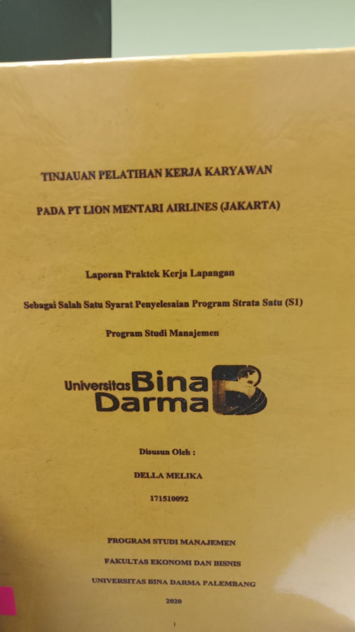 Cover TINJAUAN PELATIHAN KERJA KARYAWAN PADA PT LION MENTARI AIRLINES (JAKARTA) / DELLA MELIKA