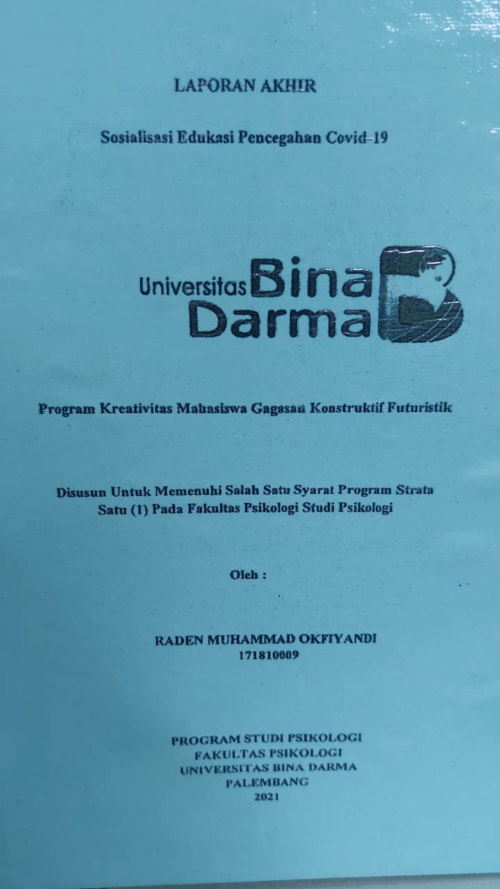Cover SOSIALISAI EDUKASI PENCEGAHAN COVID-19 / RADEN MUHAMMAD OKFIYANDI