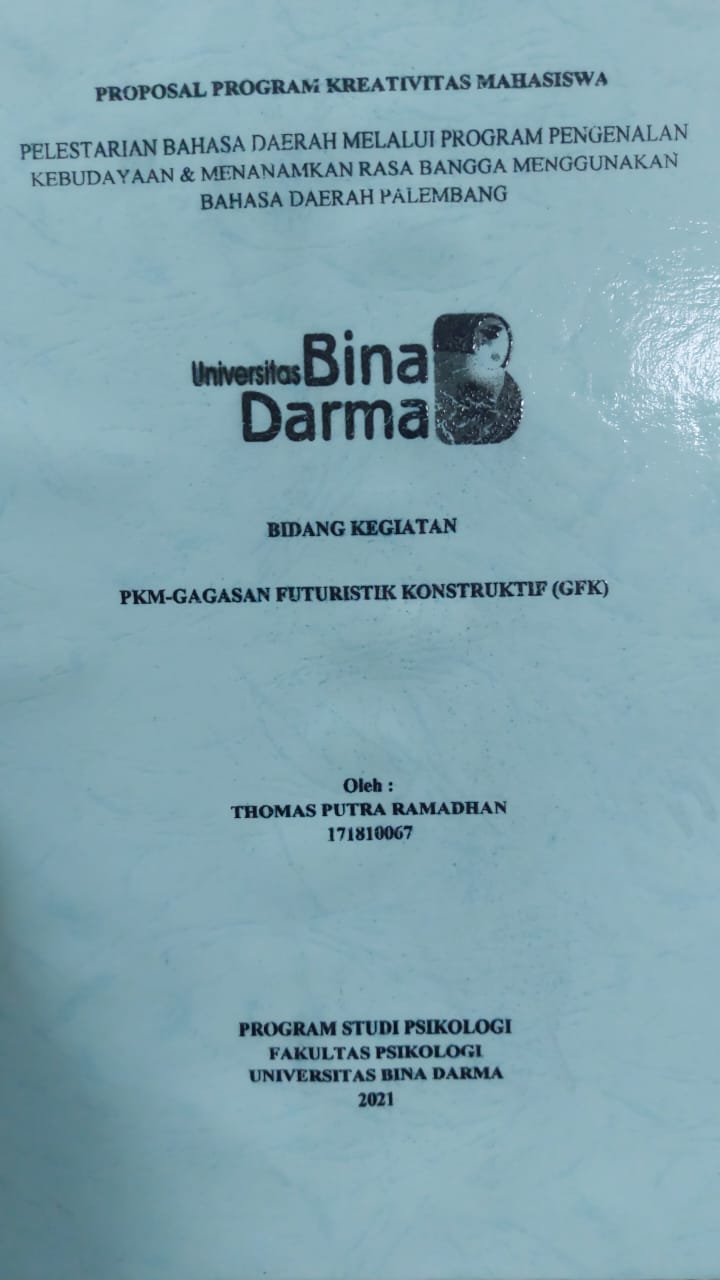 Cover PELESTARIAN BAHASA DAERAH MELALUI PROGRAM PENGENALAN KEBUDAYAAN DAN MENANAMKAN RASA BANGGA MENGGUNAKAN BAHASA DAERAH PALEMBANG / THOMAS PUTRA RAMADHAN