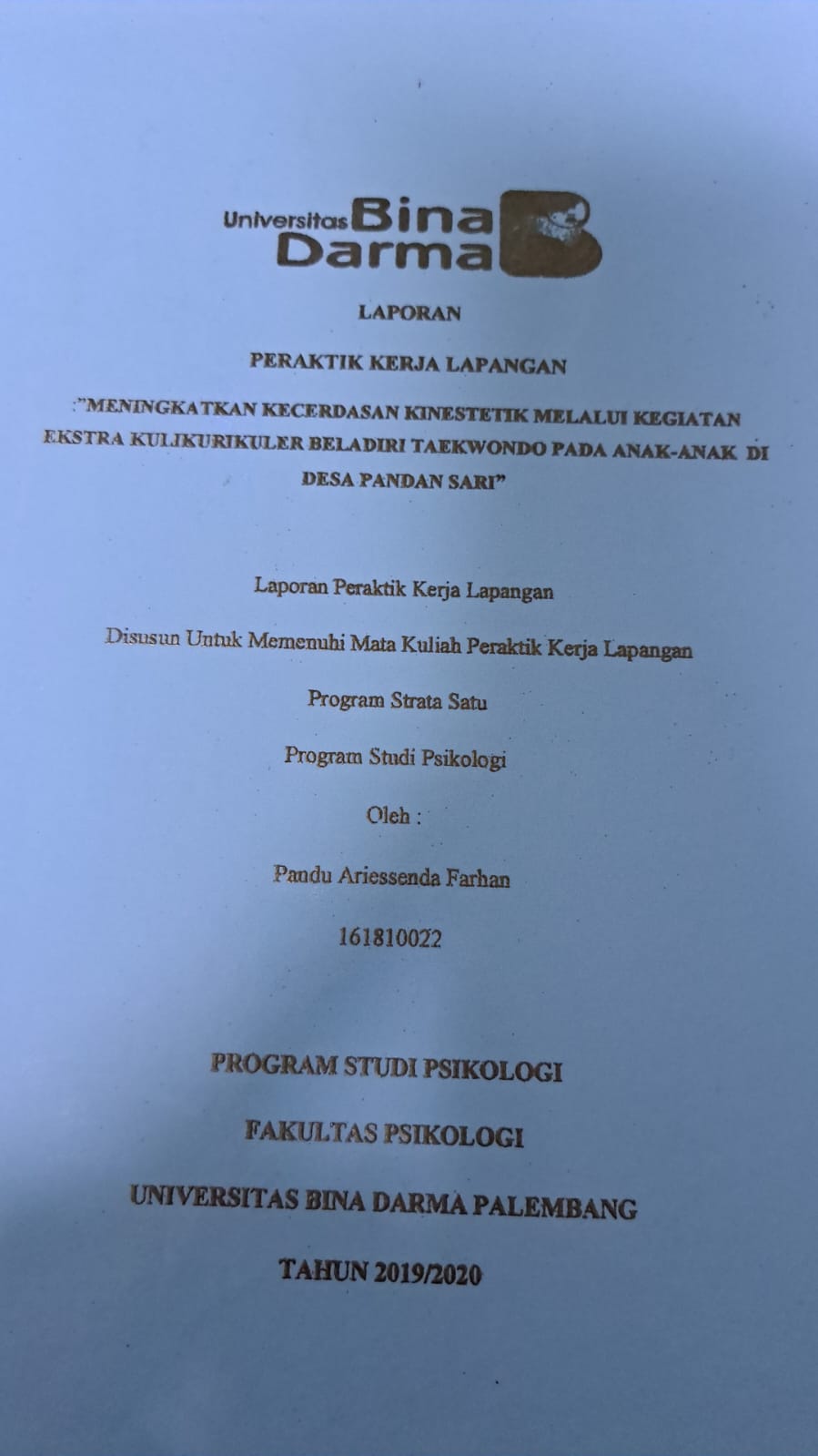 Cover MENINGKATKAN KECERDASAN KINESTETIK MELALUI KEGIATAN EKSTRA KULIKURIKULER BELADIRI TAEKWON PADA ANAK - ANAK DI DESA PANDAN SARI / PANDU ARIESSENDA FARHAN