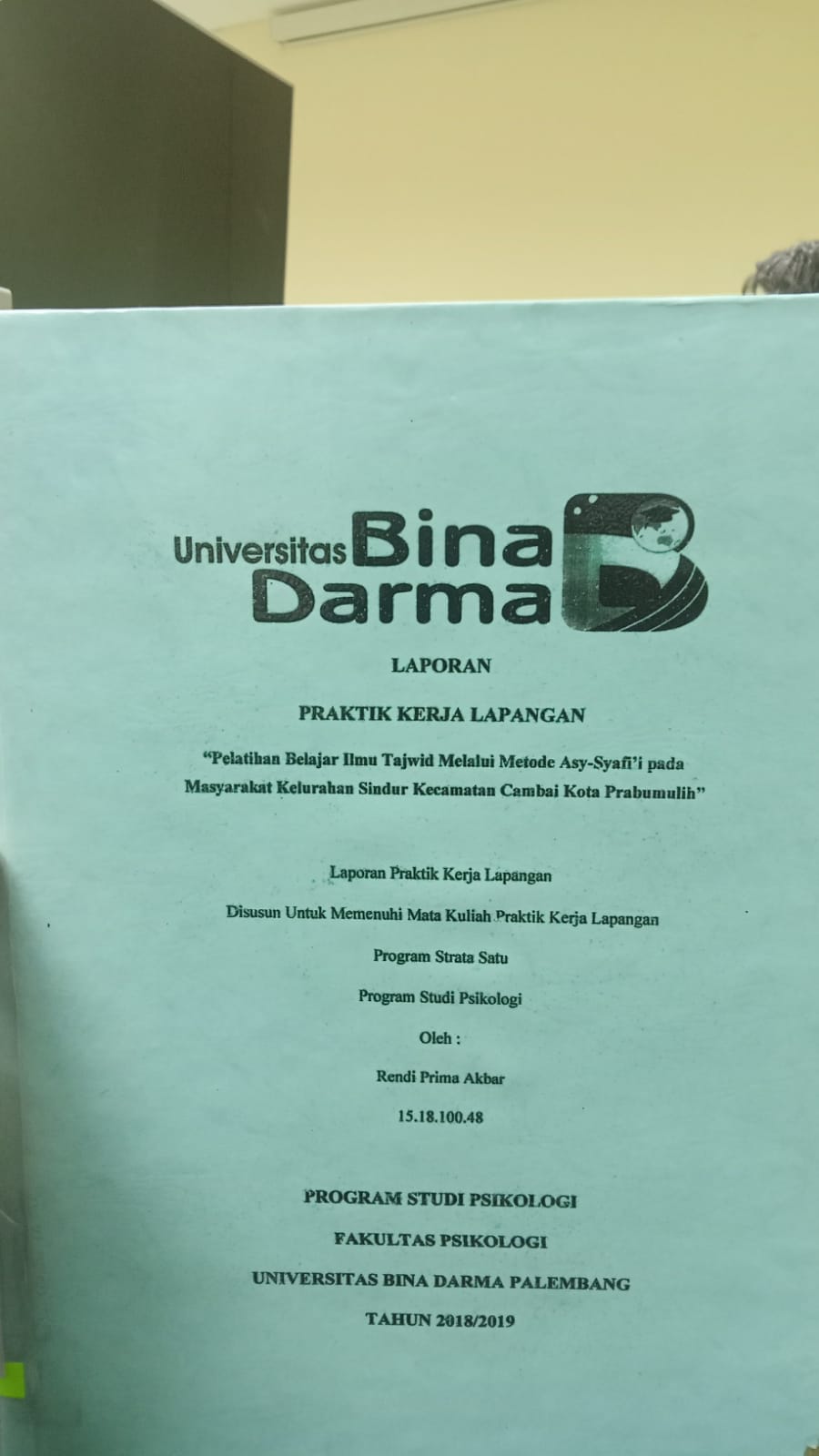 Cover PELATIHAN BELAJAR ILMU TAJWID MELALUI METODE ASY-SYAFI'I PADA MASYARAKAT KELURAHAN SINDUR KECAMATAN CABAI KOTA PRABUMULIH / RENDI PRIMA AKBAR