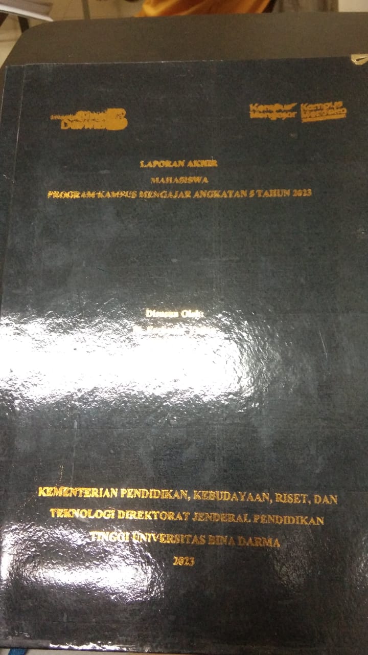 Cover LAPORAN AKHIR MAHASISWA PRORAM MBKM ANGKATAN 5 TAHUN 2023 / M. FACHMIE YULIAN