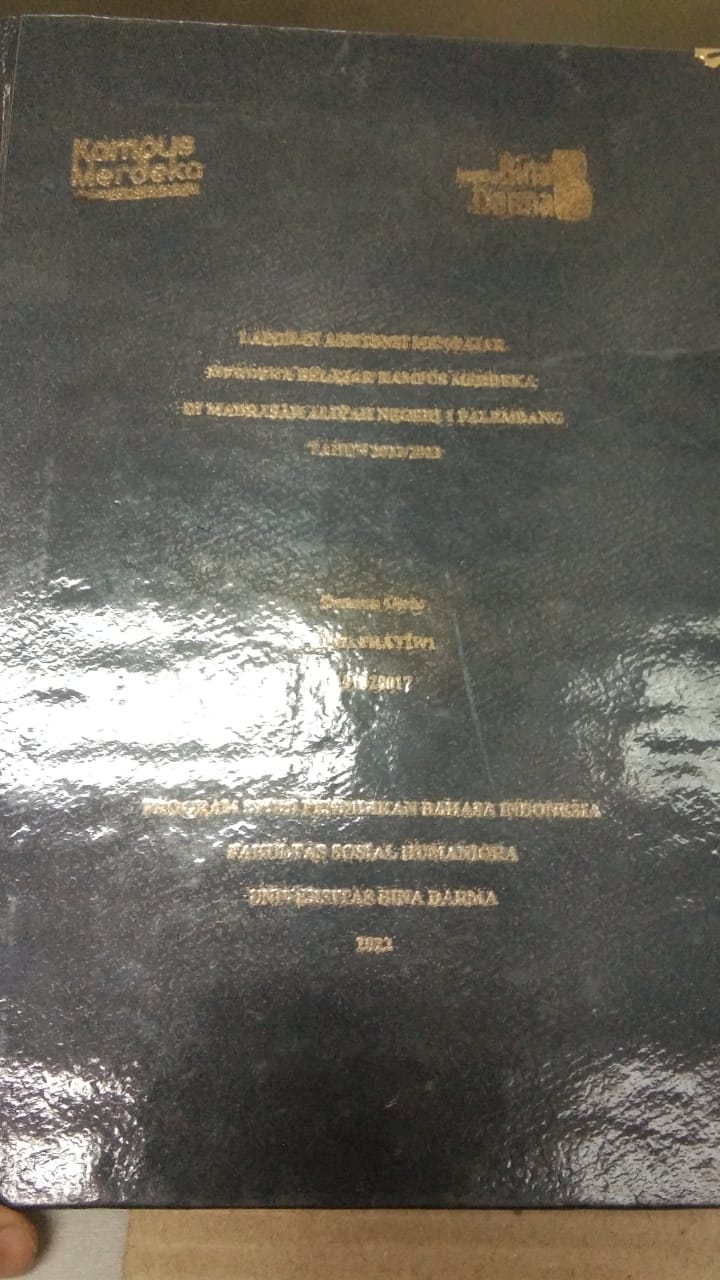 Cover LAPORAN ASISTENSI MENGAJAR MBKM DI MADRASA ALIYAH NEGERI 1 PALEMBANG TAHUN 2022/2023 / REGI PRATIWI