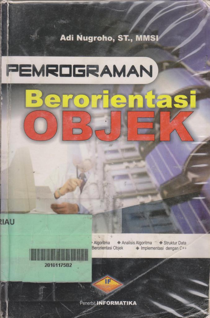 Cover PEMROGRAMAN BERORIENTASI OBJEK / Adi Nugroho