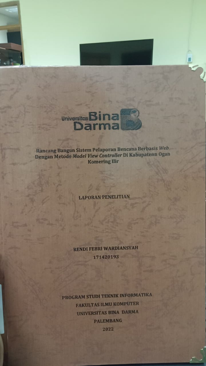 Cover RANCANG BANGUN SISTEM PELAPORAN BERENCANA BERBASIS WEB DENGAN METODE MODEL VIEW CONTROLLER DI KABUPATEN OGAN KOMERING ILIR / RENDI FEBRI WARDIANSYAH