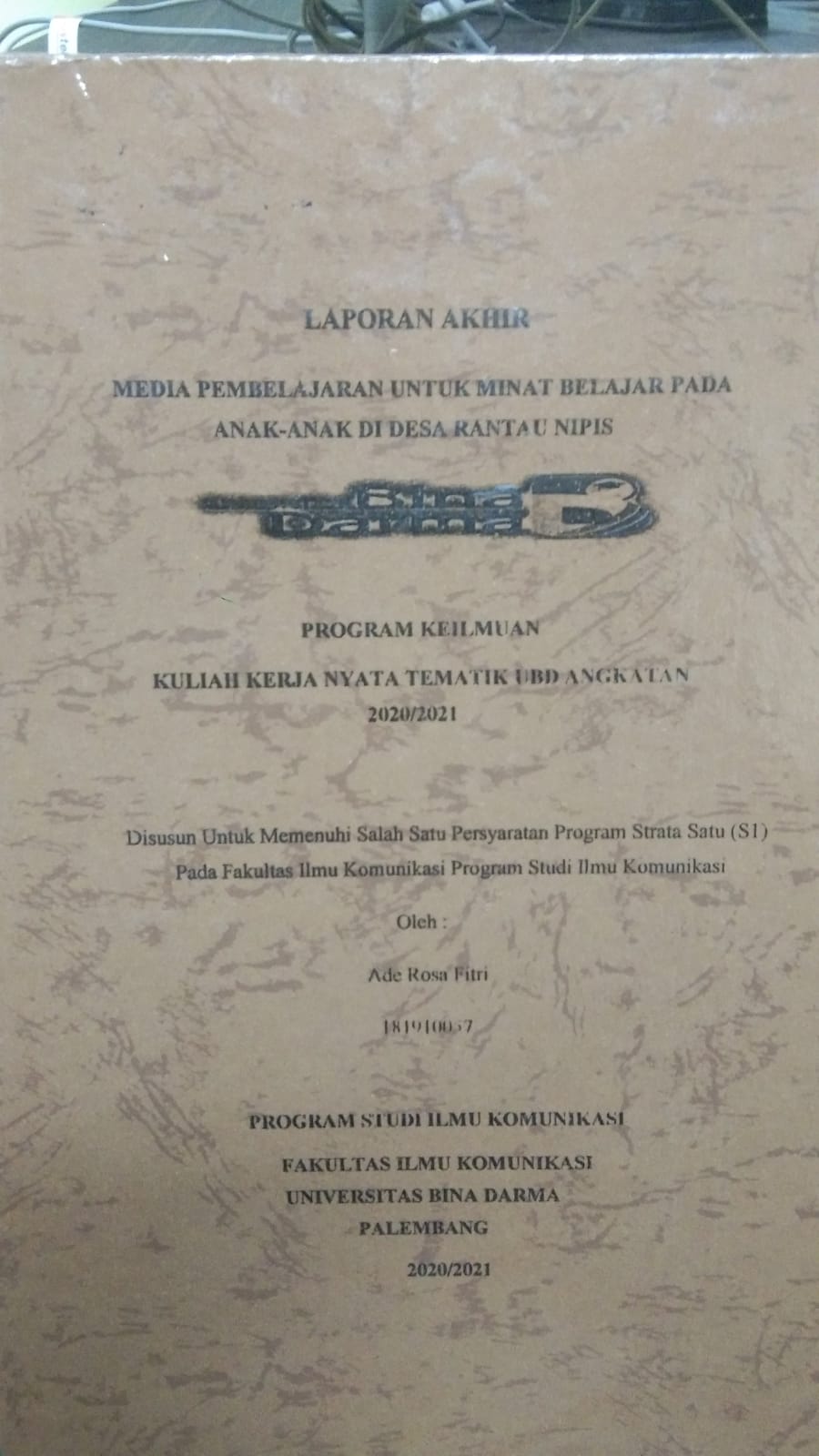 Cover MEDIA PEMBELAJARAN UNTUK MINAT BELAJAR PADA ANAK - ANAK DI DESA RANTAU NIPIS / ADE ROSA FITRI