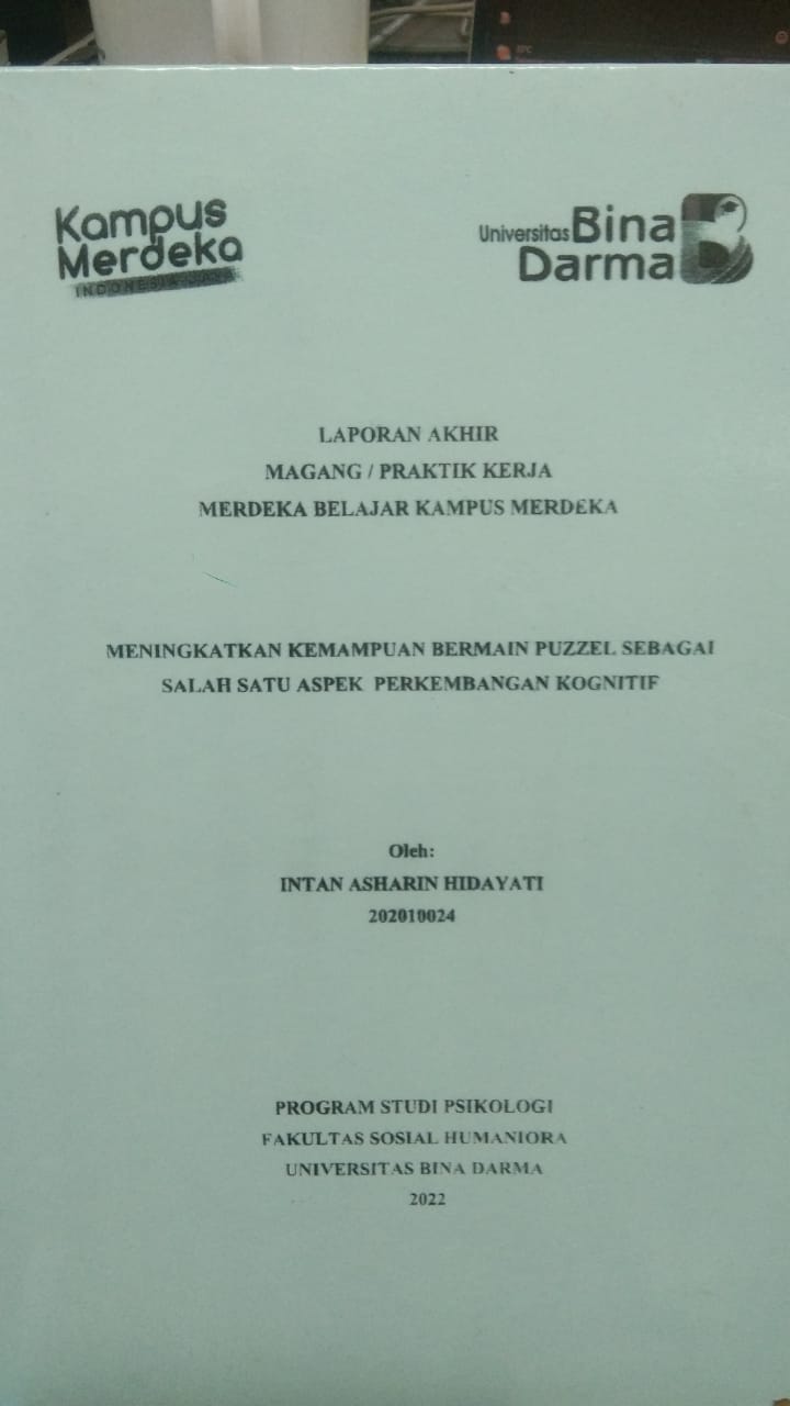 Cover MENINGKATKAN KEMAMPUAN BERMAIN PUZZEL SEBAGAI SALAH SATU ASPEK PERKEMBANGAN KOGNITIF / INTAN ASHARIN HIDAYATI