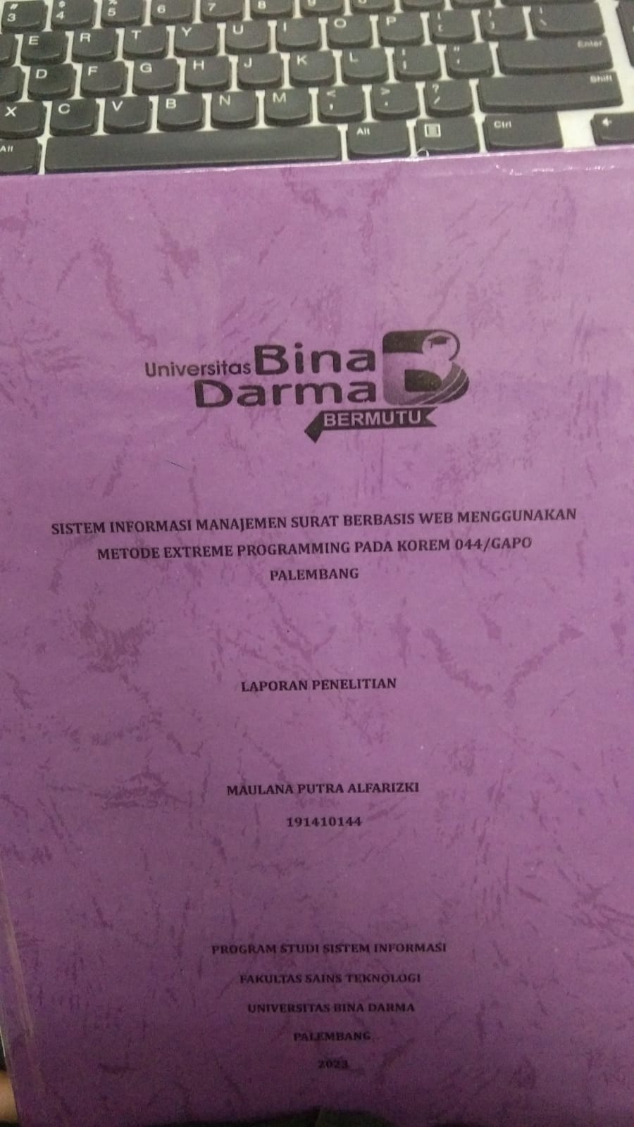 Cover SISTEM INFORMASI MANAJEMEN SURAT BERBASIS WEB MENGGUNAKAN METODE EXTREME PROGRAMMING PADA KOREM 044/GAPO / MAULANA PUTRA ALFARIZKI