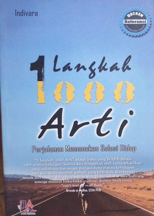 Cover 1 LANGKAH 1000 ARTI PERJALANAN MENEMUKAN SOLUSI HIDUP / Indivara