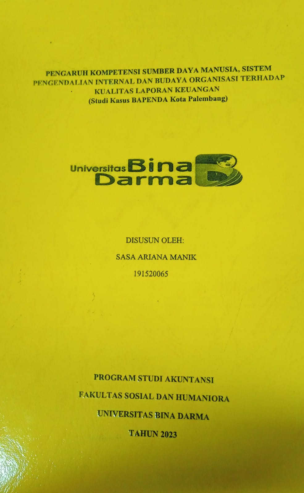 Cover PENGARUH KEPUASAN KERJA DAN KOMITMEN ORGANISASI TERHADAP KINERJA KARYAWAN PADA PT. AGRONUSA ALAM PERKASA / Pipi Sundari