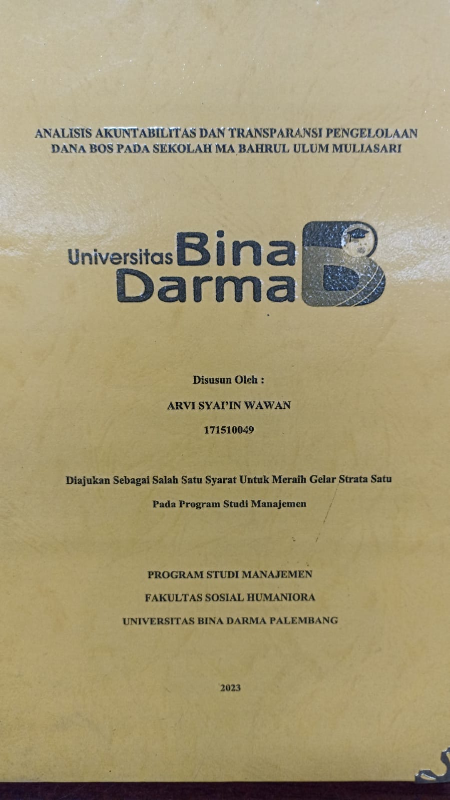Cover PENGARUH TRANSPARASI, AKUNTABILITAS, PARTISIPASI, DAN KEBIJAKAN DESA PADA PENGELOLAAN ALOKASI DANA DESA TERHADAP KESEJAHTERAAN MASYARAKAT / Rima Melati