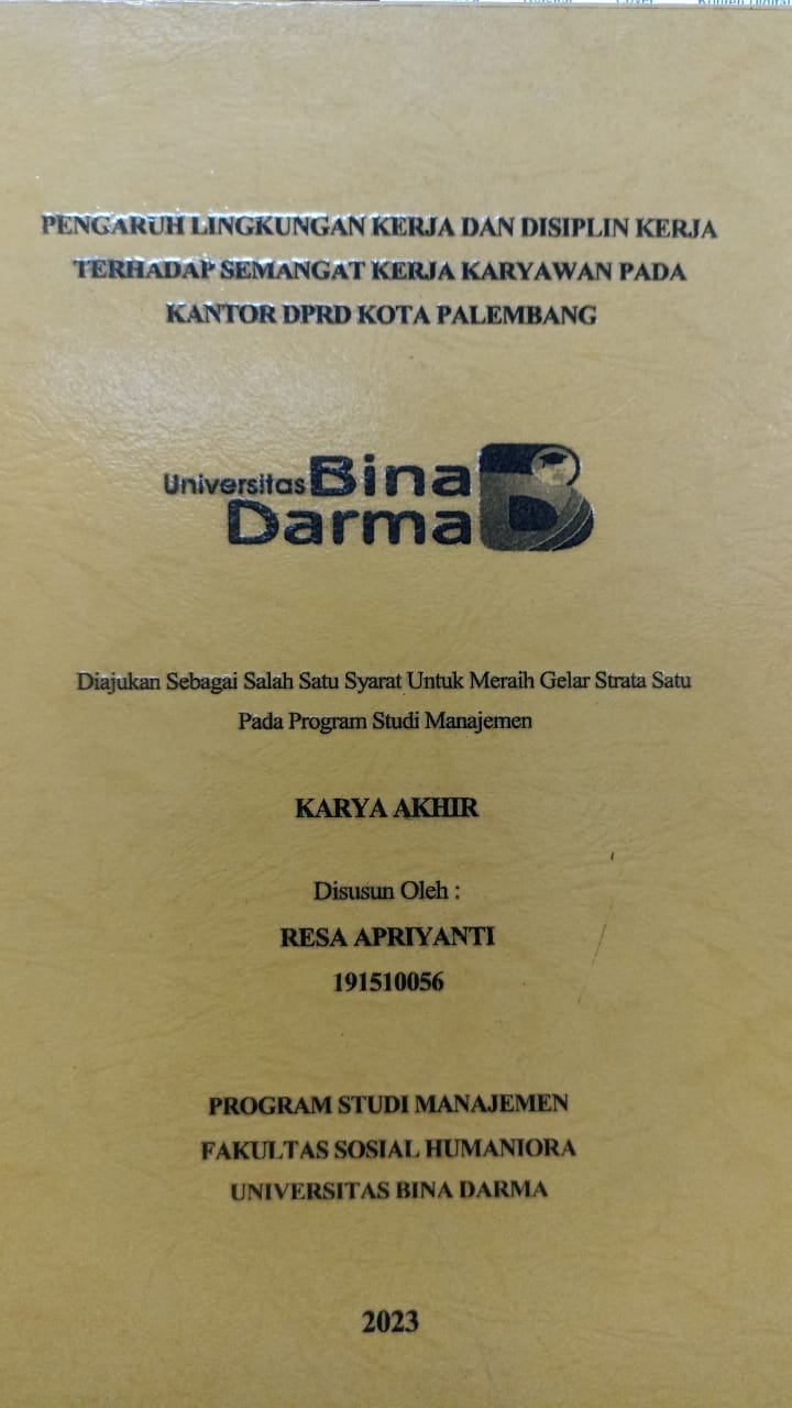 Cover PENGARUH KOMPETENSI DAN MOTIVASI KERJA TERHADAP KINERJA ASN DI BADAN PENGELOLA KEUANGAN DA ASET DAERAH KABUPATEN BANYUASIN / Risma Diah Ayu Safitri