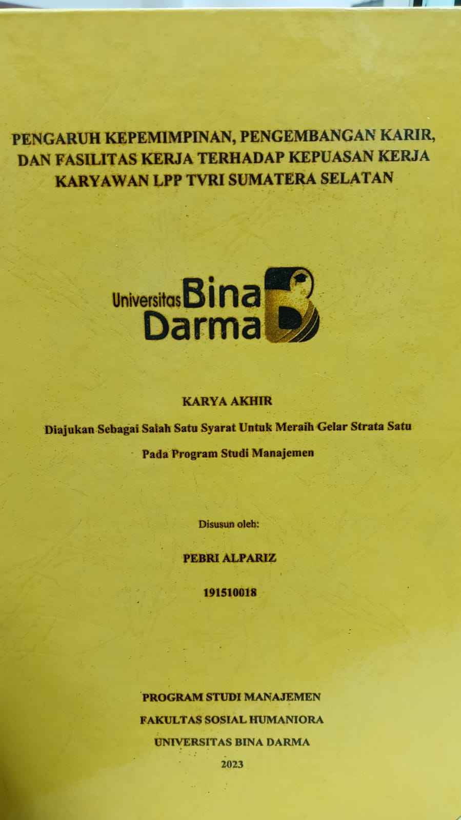 Cover ANALISIS DAN PERANCANGAN APLIKASI E-DIKBANGSPES BERBASIS WEB PADA BIRO SUMBER DAYA MANUSIA POLDA SUMATERA SELATAN / Miko Hardian