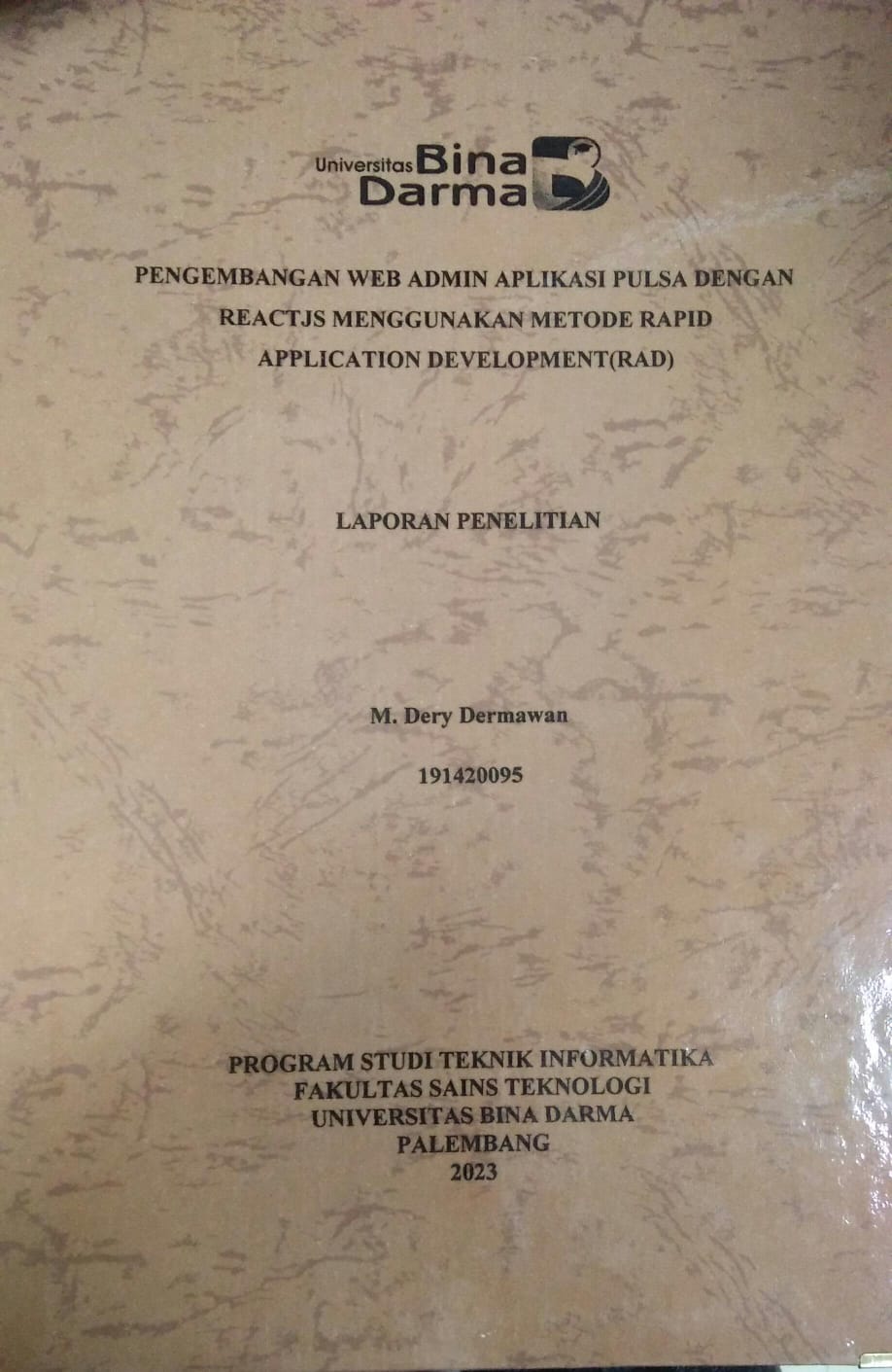Cover RANCANG BANGUN SMART INVENTORY SYSTEM PADA PT PUSAKA BUMI TRANSPORTASI / Wahyuni Asisa