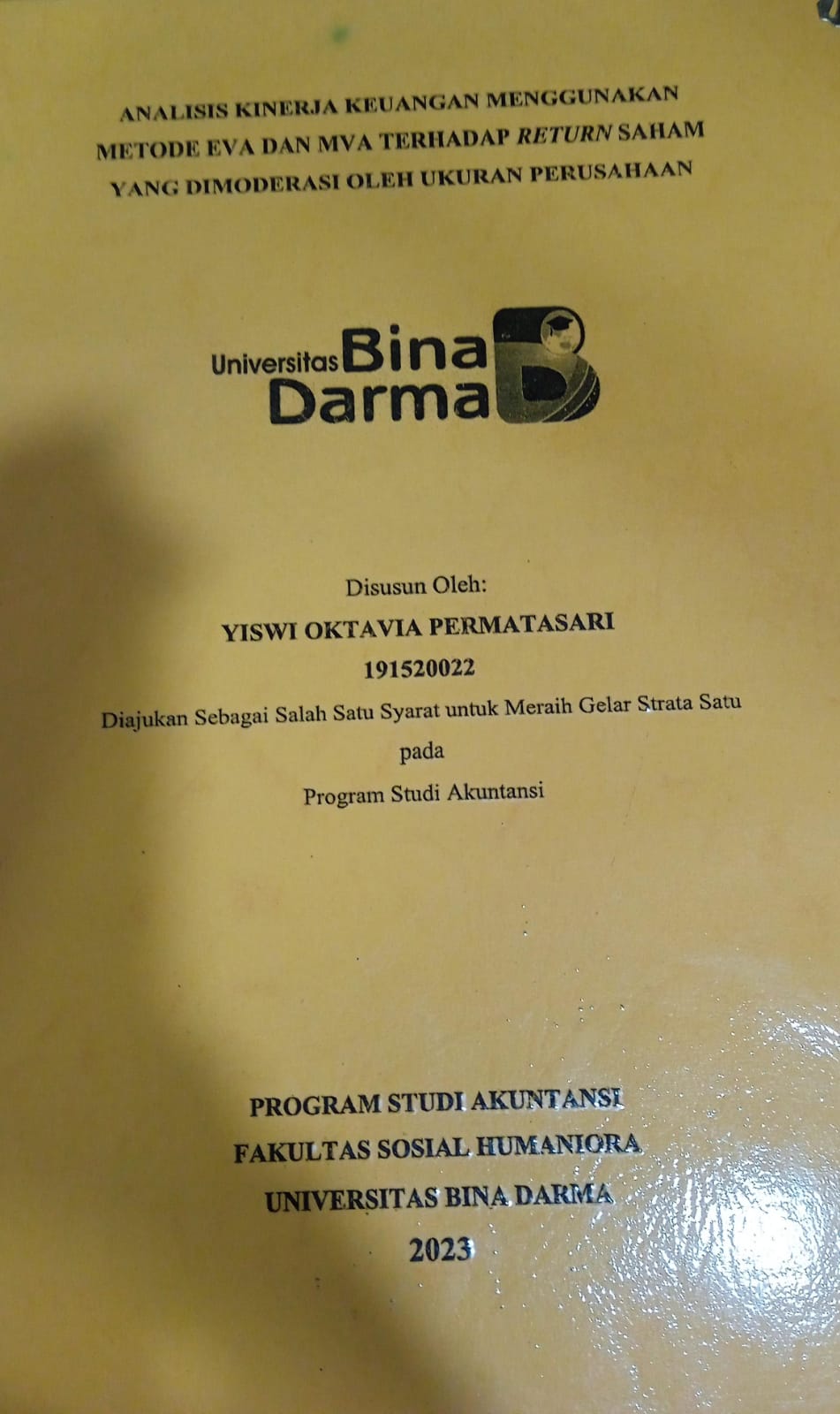 Cover Analisis Kinerja Keuangan Koperasi Serba Usaha Berbasis Permankop UKM No.6 Tahun 2016 Pada Koperasi Karyawan Patra Palembang / Bianca Anastasiya Dumais