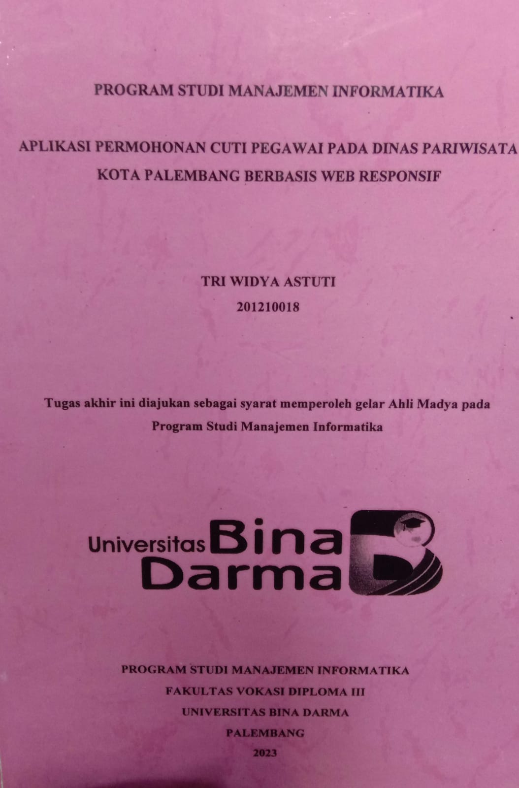 Cover SINGLE EXPONENTIAL SMOOTHING (SES) UNTUK PREDIKSI PENJUALAN ALAT KESEHATAN PADA TOKO ALAT KESEHATAN FARMA PRABUMULIH / SEPTIYA PUTRI SALASIH