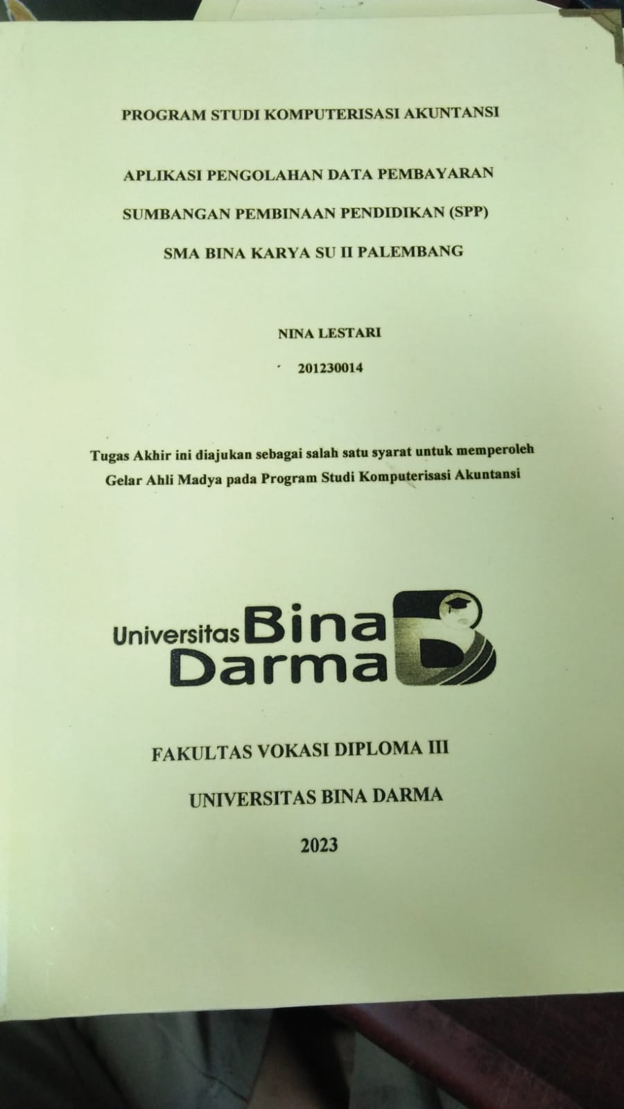 Cover SISTEM PENCATATAN PENGELUARAN KAS PADA BIAYA PERJALANAN DINAS LUAR DI DINAS ENERGI DAN SUMBER DAYA MINERAL PROVINSI SUMATERA SELATAN / Yuni Sharah