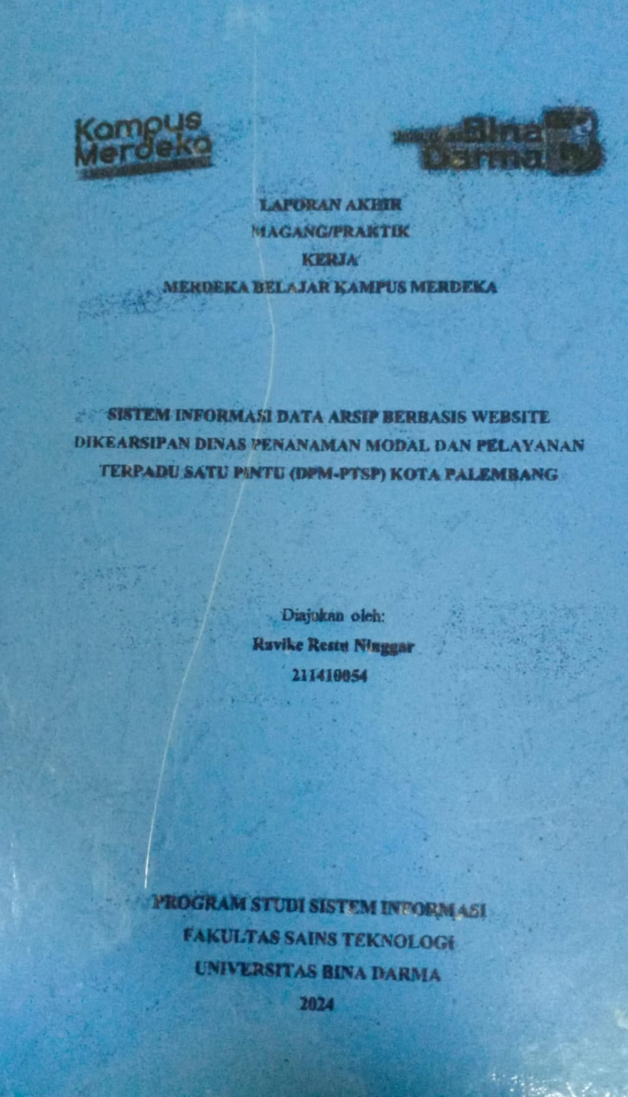 Cover RANCANGAN DESAIN UI/UX SISTEM INFORMASI KEPUASAN PELANGGAN CUSTOMER SERVICE PT PLN (PERSERO) CABANG SUKARAMI PALEMBANG / Elita Putri Oktavia (211410076)