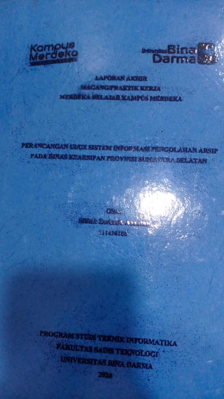 Cover PERANCANGAN UI/UX SISTEM INFORMASI PENGOLAHAN ARSIP PADA DINAS KEARSIPAN PROVINSI SUMATERA SELATAN / Miftah Zarkasih Anantha (211420100)