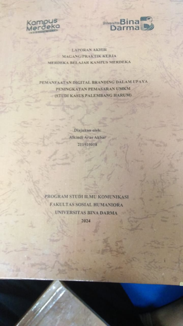 Cover PEMANFAATAN DIGITAL BRANDING DALAM UPAYA PENINGKATAN PEMASARAN UMKM (STUDI KASUS PALEMBANG HARUM) / Alkindi Aras Akbar