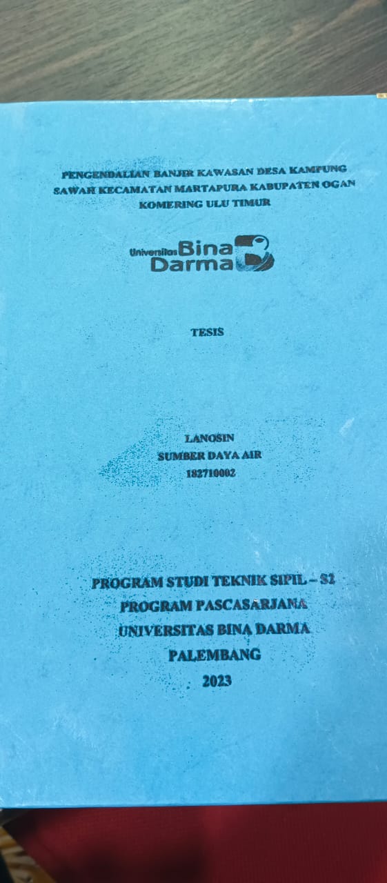 Cover PENGENDALIAN BANJIR DESA KAMPUNG SAWAH KECAMATAN MARTAPURA KABUPATEN OGAN KOMERING ULU TIMUR / Lanosin