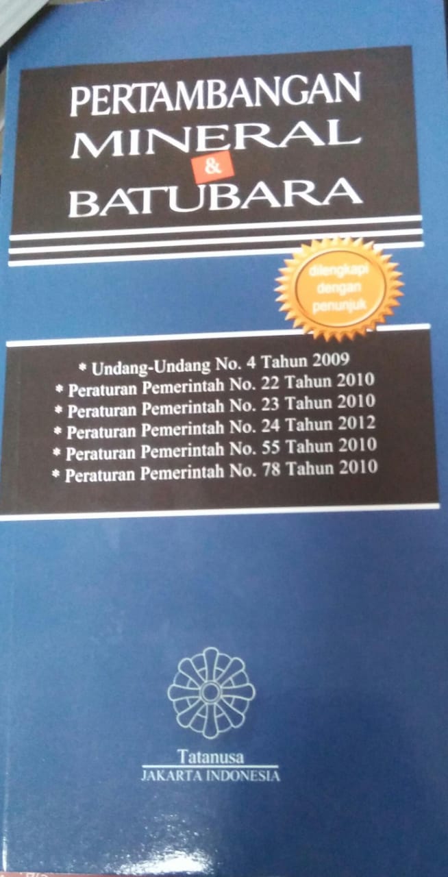 Cover PERTAMBANGAN MINERAL & BATUBARA / Tatanusa