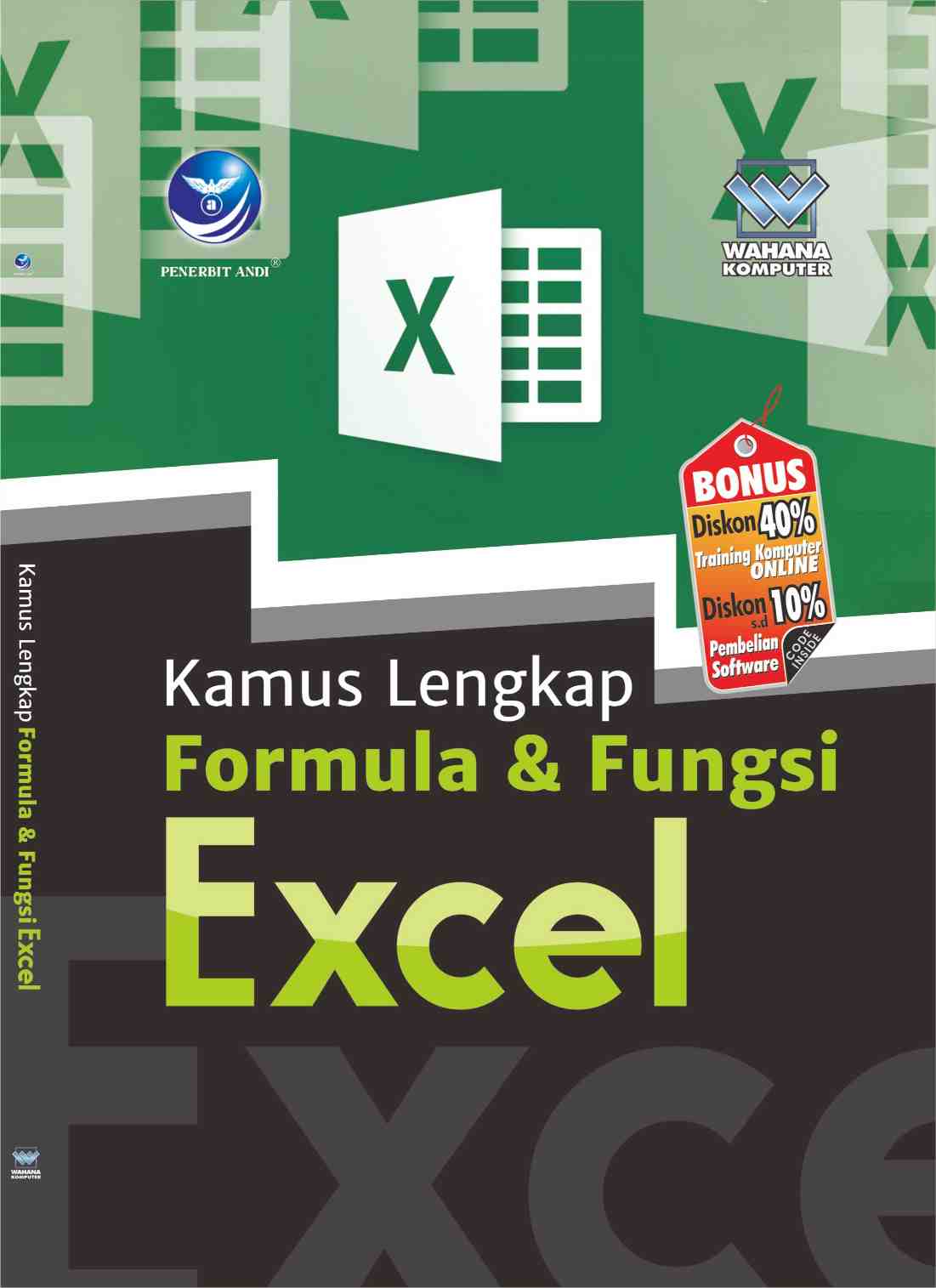 Cover Kamus Lengkap Formula & Fungsi Excel / Tim Litbang Wahana Komputer; editor, Giovany