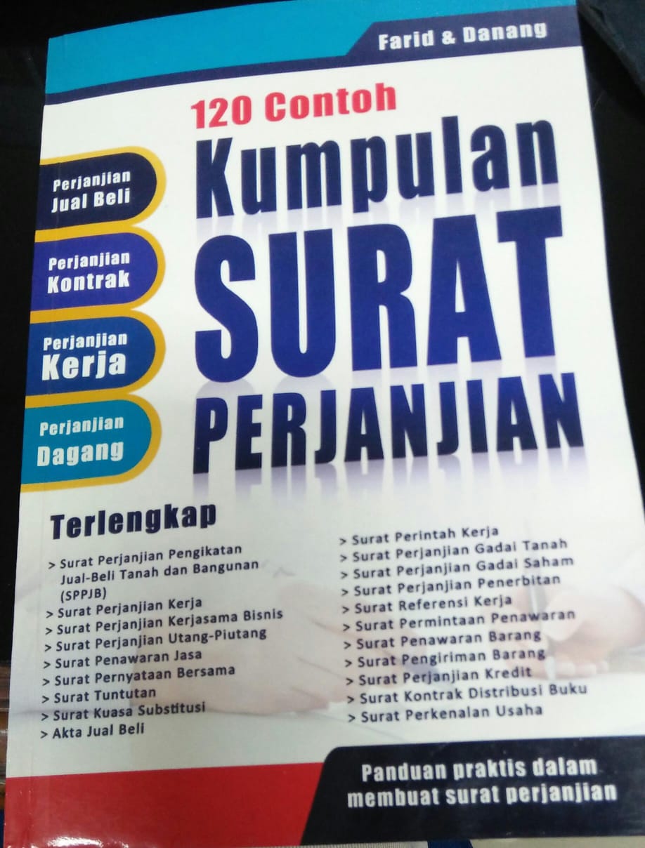 Cover 120 CONTOH KUMPULAN SURAT PERJANJIAN / Farid