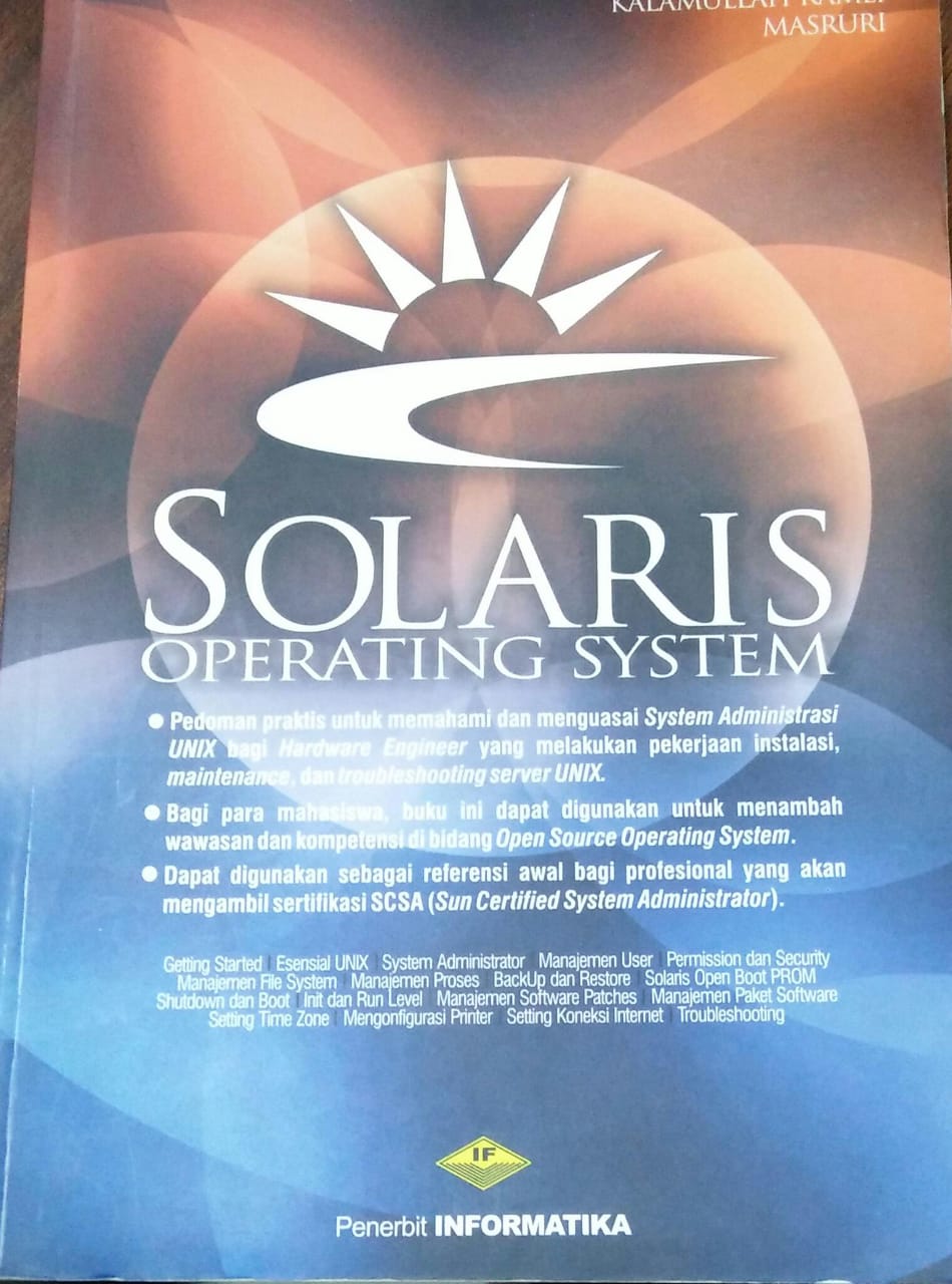 Cover SOLARIS OPERATING SYSTEM / Kalamullah Ramli