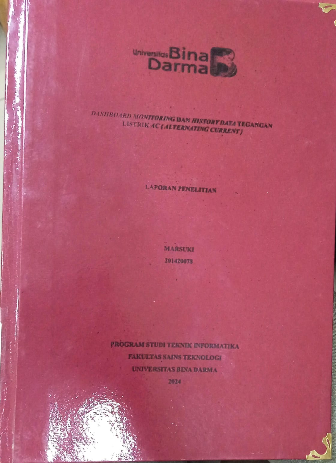 Cover DASHBOARD MONITORING DAN HISTORY DATA TEGANGAN LISTRIK AC (ALTERNATING CURRENT) / Marsuki