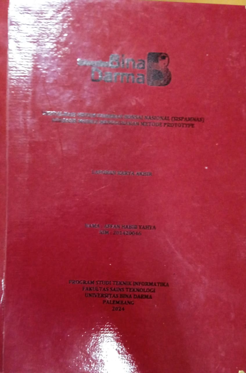 Cover DIGITALISASI SISTEM PAMERAN BONSAI NASIONAL (SISPAMNAS) BERBASIS MOBILE MENGGUNAKAN METODE PROTOTYPE / Affan Habib Yahya
