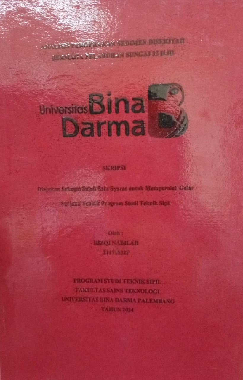 Cover ANALISIS PERGERAKAN SEDIMEN DISEKITAR DERMAGA PELABUHAN SUNGAI 35 ILIR / Rizqi nabilah 21171032P
