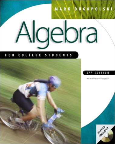Cover ALGEBRA FOR COLLEGE STUDENTS / Mark Dugopolski