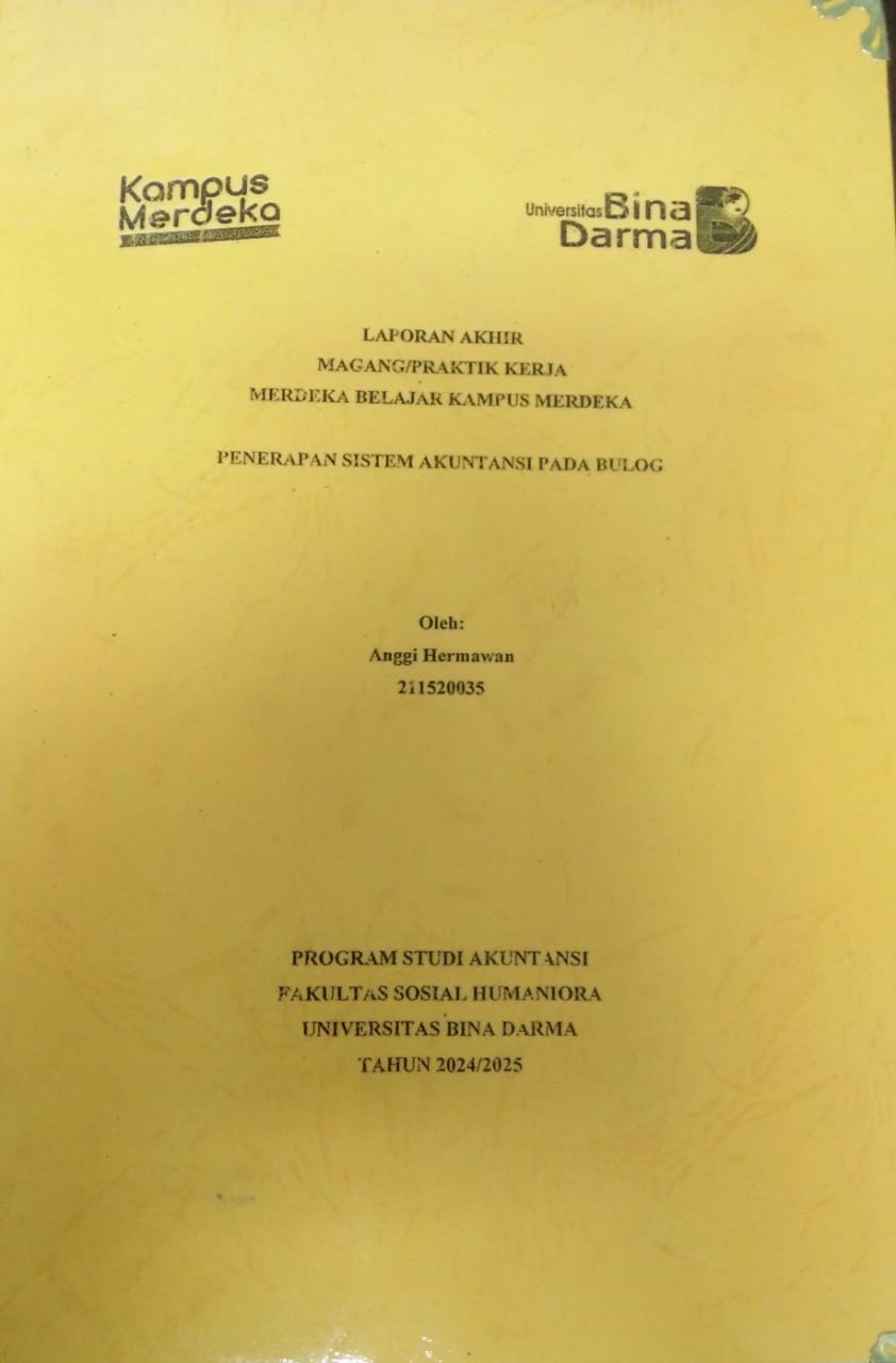 Cover PENERAPAN SISTEM AKUNTANSI PADA BULOG / Anggi Hermawan