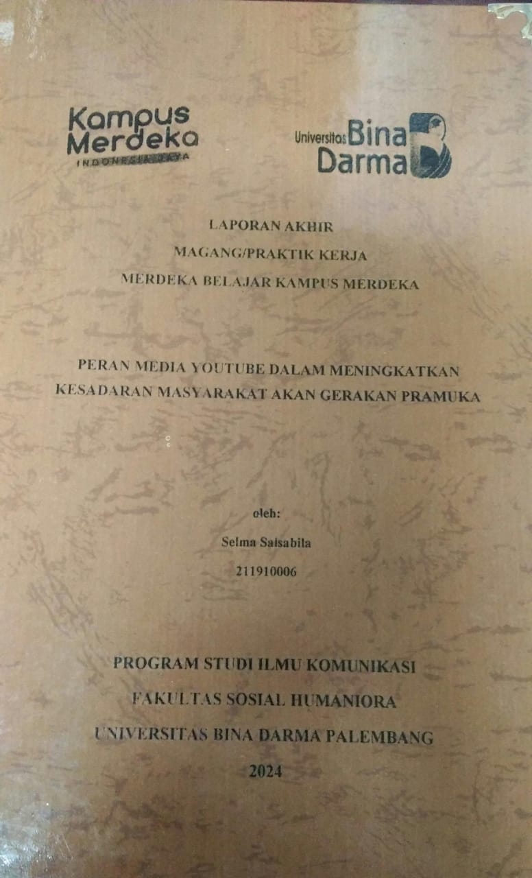 Cover PERAN MEDIA YOUTUBE DALAM MENINGKATKAN KESADARAN MASYARAKAT AKAN GERAKAN PRAMUKA / Selma Salsabila
