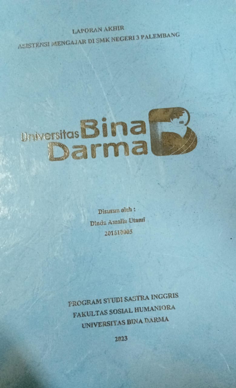 Cover ASISTENSI MENGAJAR DI SMK NEGERI 3 PALEMBANG / Dinda Amalia Utami