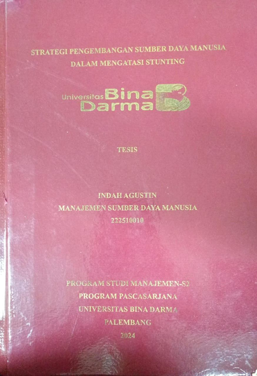 Cover STRATEGI PENGEMBANGAN SUMBER DAYA MANUSIA DALAM MENGATASI STUNTING / Indah Agustin