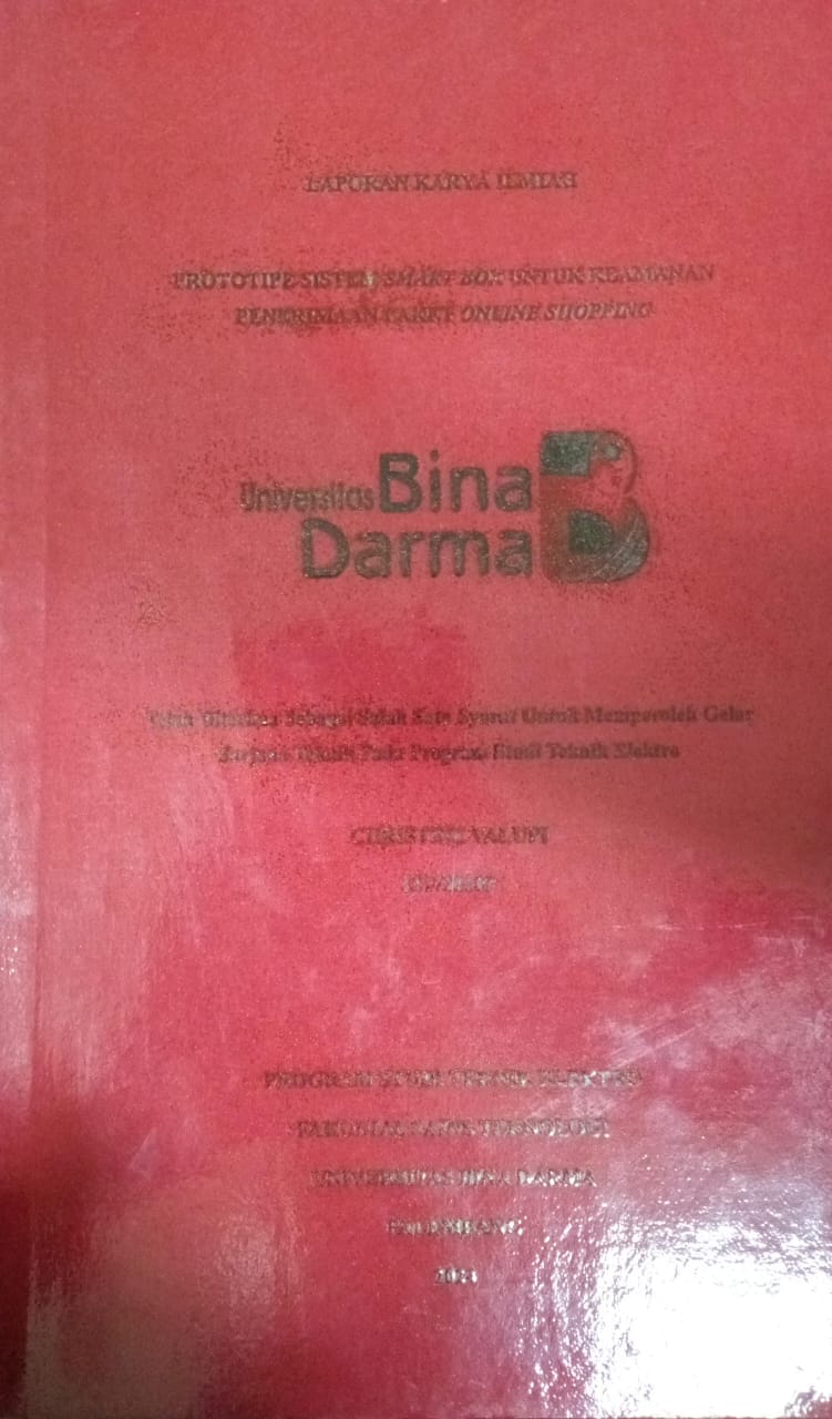 Cover PROTOTIPE SISTEM SMRT BOX UNTUK KEAMANAN PENERIMAAN PAKET ONLINE SHOPPING / Christine Valupi