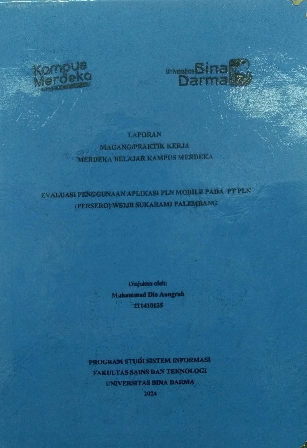Cover EVALUASI PENGGUNAAN APLIKASI PLN MOBILE PADA PT PLN (PERSERO) WS2JB SUKARAMI PALEMBANG / Muhammad Dio Anugrah