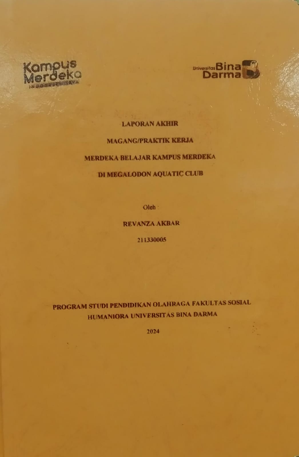 Cover LAPORAN AKHIR MAGANG/PRAKTIK KERJA MERDEKA BELAJAR KAMPUS MERDEKA DI MEGALODON AQUATIC CLUB / Revanza Akbar