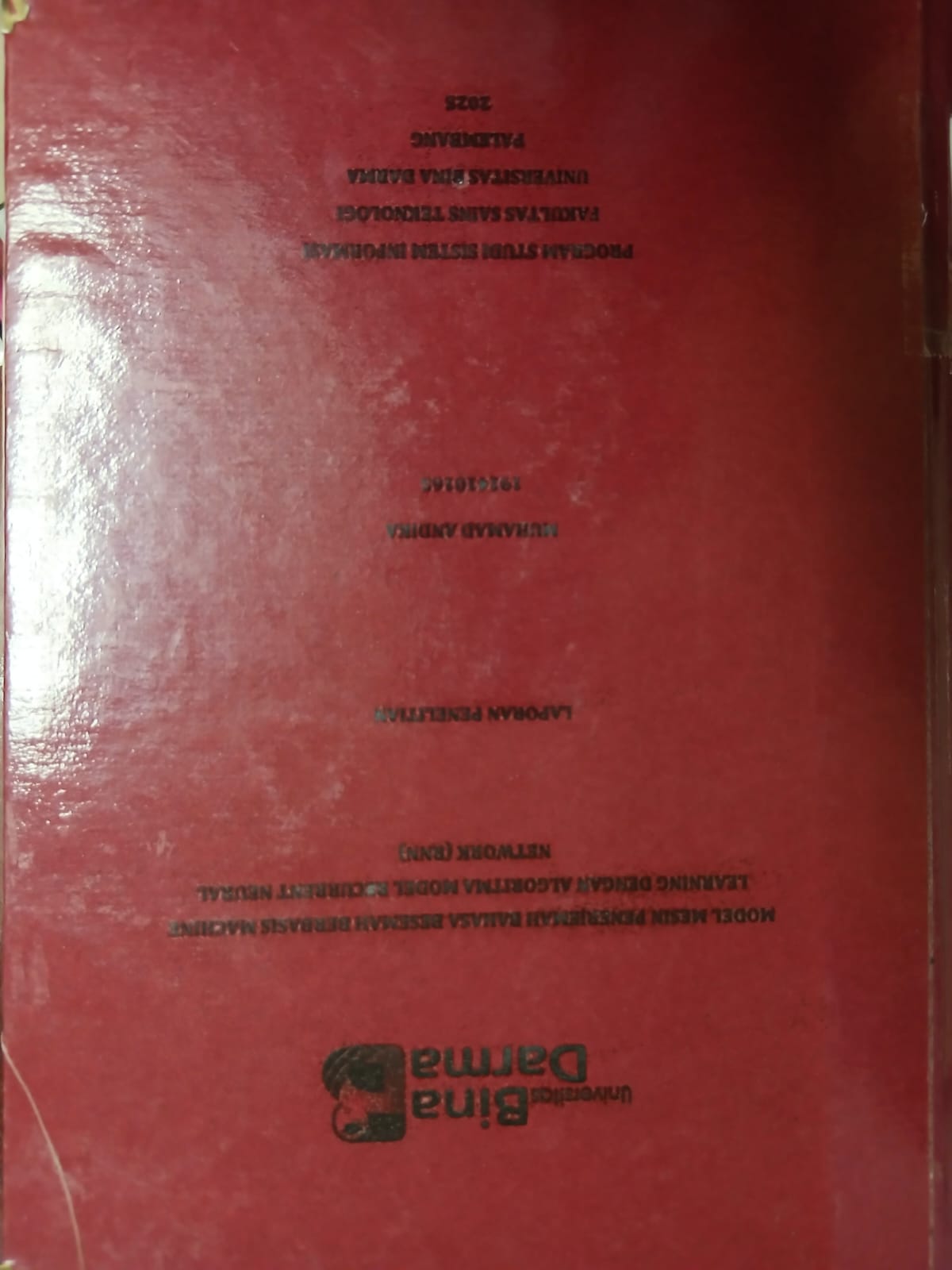 Cover MODEL MESIN PENERJEMAH BAHASA BESEMAH BERBASIS MACHINE LEARNING DENGAN ALGORITMA MODEL RECURRENT NEURAL NETWORK (RNN) / Muhammad Andika