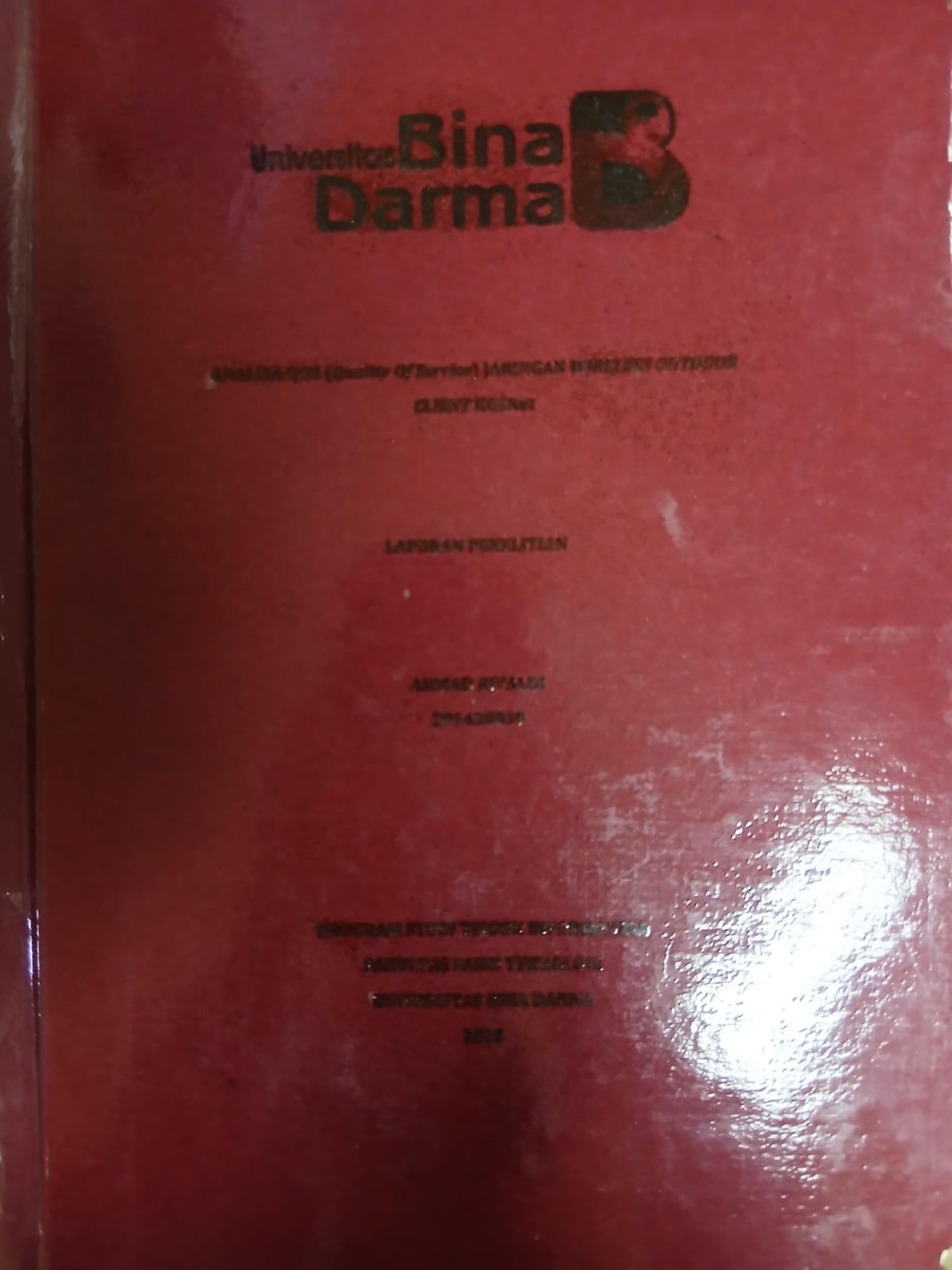 Cover ANALISIS QOS (QUALITY OF SERVICE) JARINGAN WIRELESS OUTDOOR CLIENT KGSNET / Ahmad Rivaldi