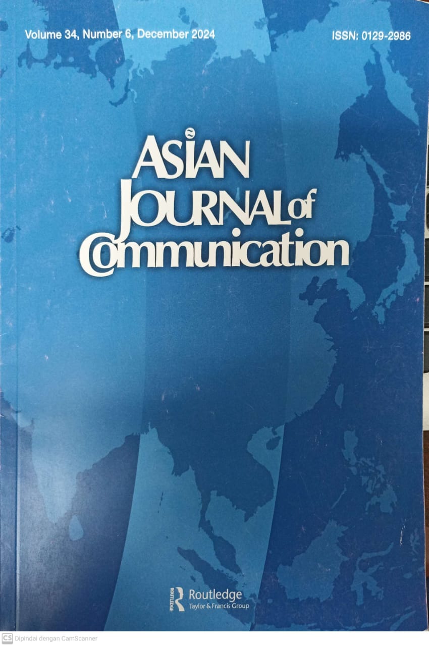Cover ASIAN JOURNAL OF COMMUNICATION / Ang, Peng Hwa