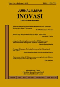Cover JURNAL ILMIAH INOVASI :  Kreativitas komunikasi / Abdullah, Yudi