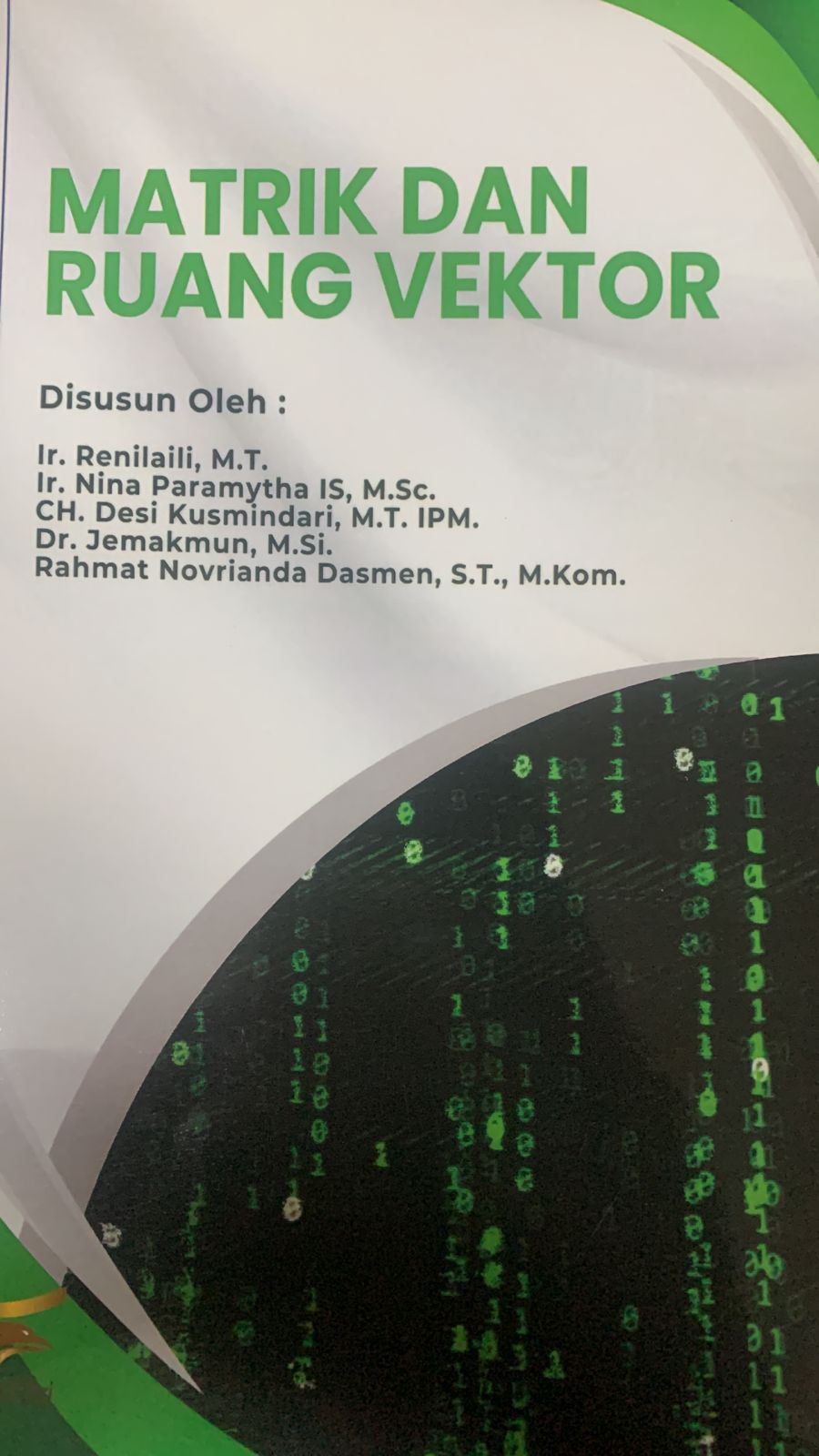 Cover Matrik dan Ruang Vektor