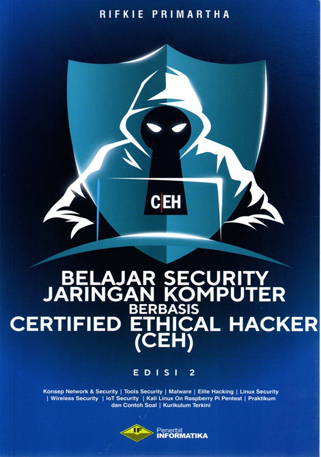 Cover Belajar security jaringan komputer berbasis certified ethical hacker (CEH)