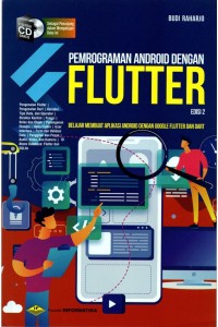 Cover Pemrograman android dengan Flutter :  Belajar membuat aplikasi android dengan google flutter dan dart